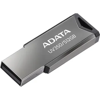 USB flash disk ADATA FlashDrive UV350 512GB / USB 3.2 Gen1 / stříbrná