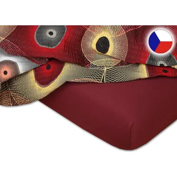 Prostěradlo Jersey prostěradlo 160x220 EXCLUSIVE bordó