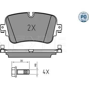 Autodíl Sada brzdových destiček, kotoučová brzda MEYLE 025 223 0717/PD