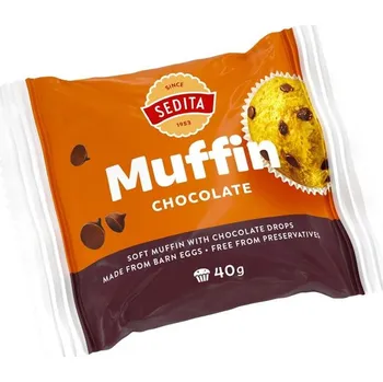 Sedita Muffin s kousky čokolády 40g cena za kartonové balení (Kartonové balení : 18 ks)