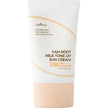 Pleťový krém Isntree Yam Root Milk Tone Up Sun jemný tónovací krém SPF50+ 50 ml
