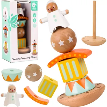 Dřevěná hračka Dřevěná skládačka Klaun Balancér Classic World