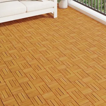 Venkovní dlažba vidaXL Terasové dlaždice 20 ks 30 x 30 cm masivní akáciové dřevo [3114664] Barva: Hnědá