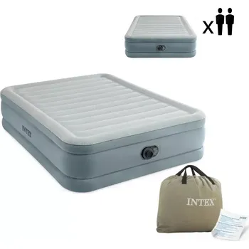 Nafukovací matrace Nafukovací dvoulůžková matrace 203 × 152 × 46 cm s vestavěnou elektrickou pumpou INTEX