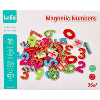 Dětské zboží Lelin Barevná magnetická dřevěná čísla