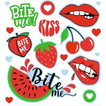 Nášivka Nášivky nažehlovací Bite Me – dekorativní samolepky na oblečení