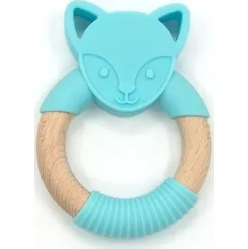 Hračka pro kojence Silikonové kousátko modrý vlk Nature Planet