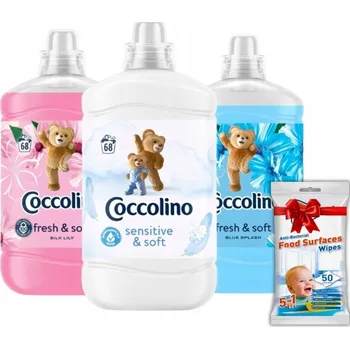 Aviváž Coccolino tekutá aviváž Fresh & Soft Sada 3x1,7L 204 praní + Dárek