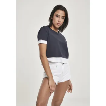 Pánské tričko Ladies Full Double Layered Tee - navy/wht XL