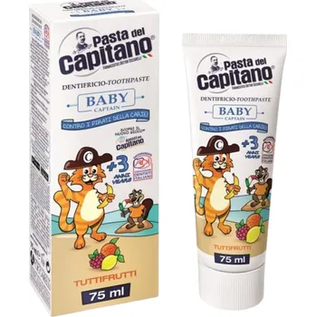 zubní pasta BABY CAPTAIN TUTTIFRUITTI - dětská zubní pasta s ovocnou příchutí 3+ 75 ml IDDRZEX06575