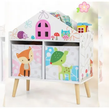 Knihovna ve tvaru domu se 2 úložnými boxy