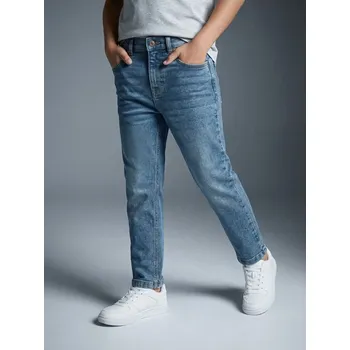 Pánské džíny Sinsay - Džíny slim se sepraným efektem - modrá - 070HE-55J - 070HE-55J-146