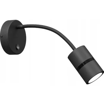 Nástěnné svítidlo EWILIGHT Nástěnné svítidlo s vypínačem, nastavitelné rameno TUBE flex GU10, černé