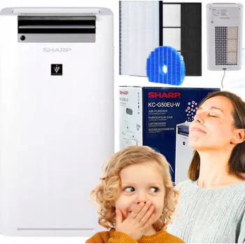 Vzduchotechnika Čistička vzduchu Sharp KC-G50EU-W + zvlhčovač vzduchu
