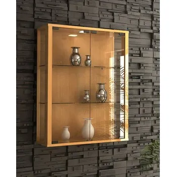 Komoda VCM Nástěnná vitrína Udina, buk 644170