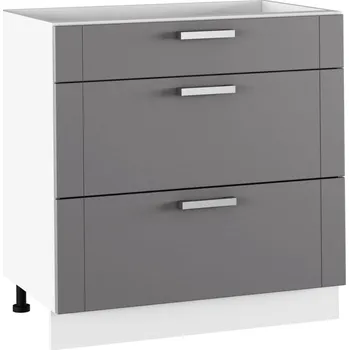 Kuchyňská skříňka Tempo Kondela Janne Typ 61 (tmavě šedá + bílá)