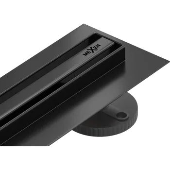 Mexen Flat 360° Slim otočná liniová odtoková mřížka 50 cm, černá - 1741050 Lineární podlahové odtoky