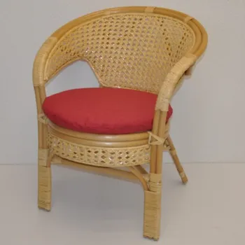 Nábytek PEGAS Ratanové křeslo Kina medové polstr vínový melír