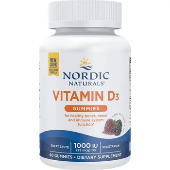 Fitness strava Nordic Naturals Vitamin D3 Gummies (60 Gumový cukr, Lesní ovoce)