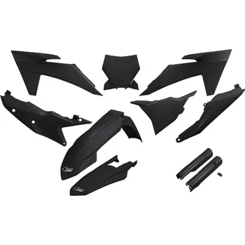 UFO sada plastů a kryty tlumičů KTM SX 125 / 250 / 300 TBI '23-'24, SX-F 250 / 350 / 450 '23-'24 (černá)