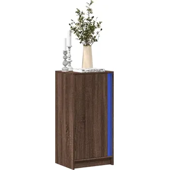 Příborník do zásuvky zahrada-XL Příborník s LED hnědý dub 42,5 x 34 x 85 cm kompozitní dřevo 852144