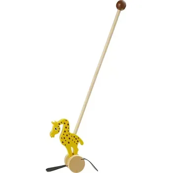 Dřevěná hračka Dřevěná žirafa na tlačení Nature Planet