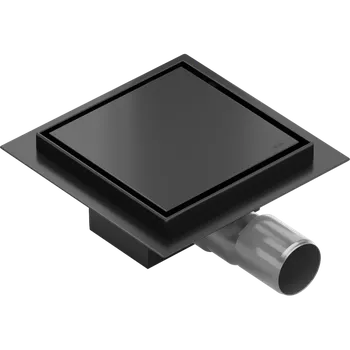 Mexen Flat-Q M13 podlahový vpust čtvercový 20 x 20 cm, černý - 1710020 Bodové odtoky do podlahy