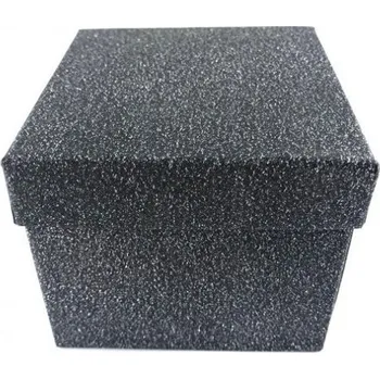 Dětsný nábytek Dárková krabička D1 Glitter - antracit - 8,5 x 8,5 x 7 cm - 501230