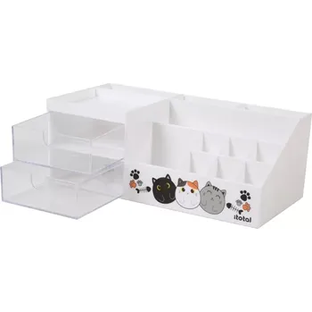 Úložný box Stolní organizér s kočičkou