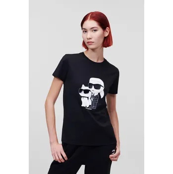 Dámské tričko TRIČKO KARL LAGERFELD IKONIK 2.0 T-SHIRT BLACK