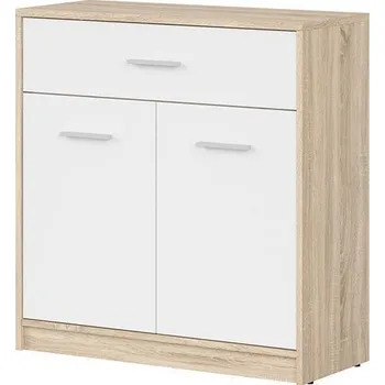 Komoda Black Red White Nepo Plus 5 (dub sonoma + bílá)