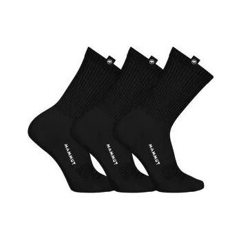 Pánské ponožky Mammut EVERYDAY CREW SOCKS 3 PACK black 0001 černá 45-47 EU