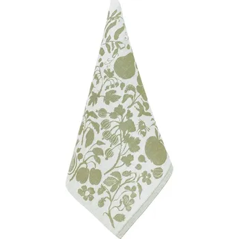 Utěrka Lapuan Kankurit Lněná utěrka / ubrousek Puutarha 46x46, olivovo-bílá