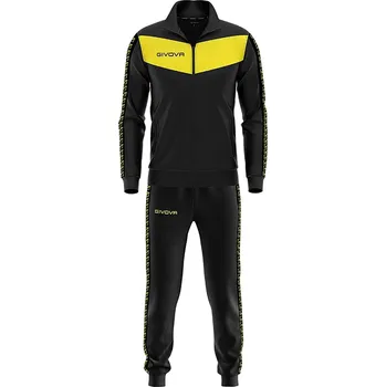 GIVOVA Givova Tuta Banda Triacetato – Tepláková souprava 3XL BÍLÁ|ČERNÁ