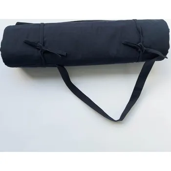 podložka na cvičení SAMARALI Bavlněná podložka na jógu s poutkem na přenášení 200cm MODRÁ