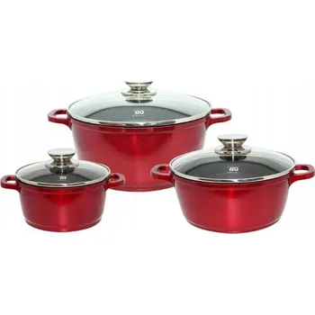 Sada nádobí Sada hrnců ELO Rubino, skleněné, 6 ks