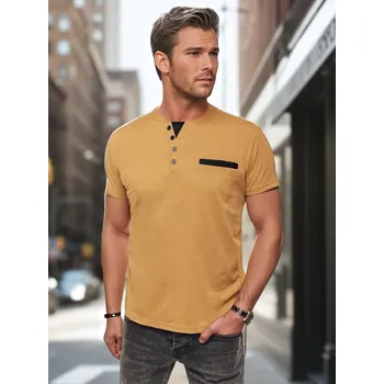 Pánská móda Pánská košile polo RX5630 Barva: Khaki, Velikost: 2XL