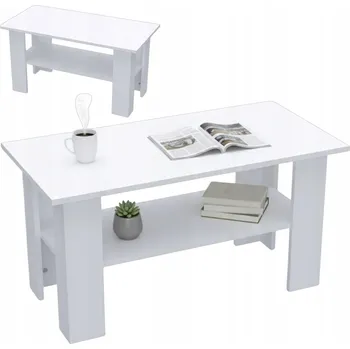 Konferenční stolek Konferenční stolek Bracia Mebelek obdélníkový 100 x 50 x 52 cm bílý