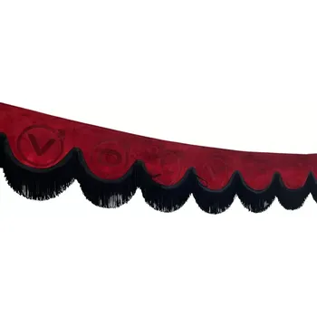 Ochranný autopotah Bordura do kamionu Volvo- červená, černé štřapce