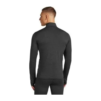 Icebreaker M 200 MFine Ace LS Half Zip Mock Neck, JET HTHR