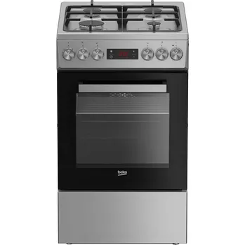 Sporák Kombinovaný sporák (plynový a elektrický) Beko FSM52335DS Stříbrný