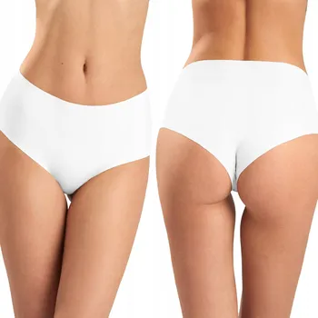 Kalhotky Dámské bezešvé bavlna Kalhotky s vysokým pasem bílé barvy Sielei M