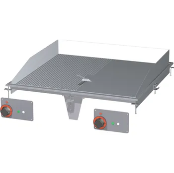 Kuchyňský gril RM GASTRO Grilovací deska kombinovaná chrom FTLRD-88ETS Gastro