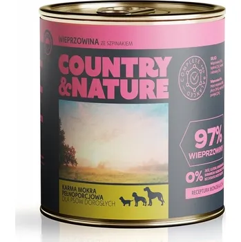 Krmivo pro psa Country & Nature Vlhké Krmivo Vepřové pro Dospělé Psy