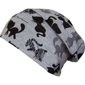 Čepice Sando dívčí spadená čepice kočky