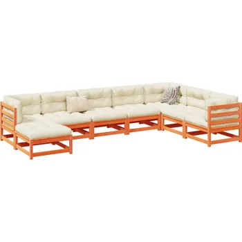 Zahradní lavice zahrada-XL 8dílná zahradní sedací souprava voskově hnědá masivní borovice 3299575