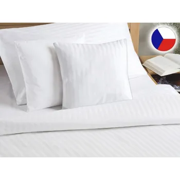 Povlečení Hotelové povlečení Atlas grádl bílý proužek 1 cm 2x 70x90, 220x200