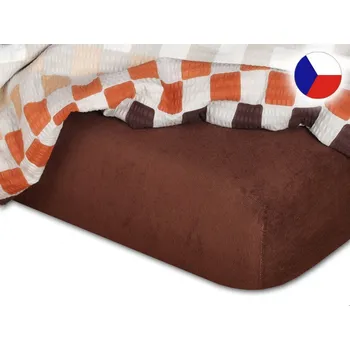 Froté prostěradlo 180x220 EXCLUSIVE tmavě hnědé