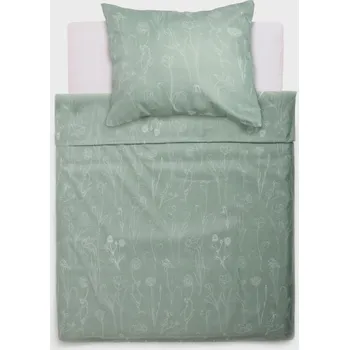 Povlečení Sinsay - Povlečení s květinovým motivem - zelená - 337IT-07X - 337IT-07X-ONE