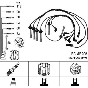 Zapalovací kabel Sada kabelů pro zapalování NGK 0524